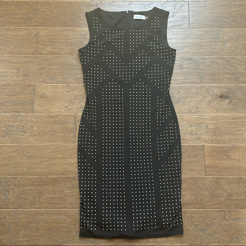 Calvin Klein studded black dress size 4